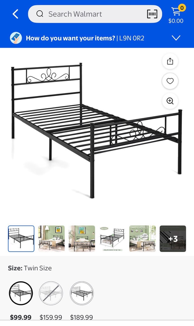 BNIB Twin XL Metal Bed Frame