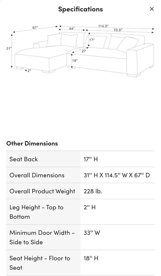 Brown Faux-Leather Sectional Sofa with Chaise - photo 5
