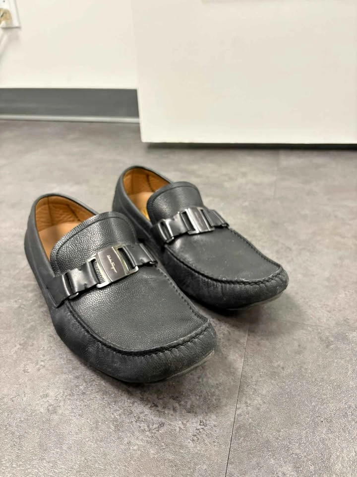 Authentic Salvatore Ferragamo Loafers - Black - Size 11.5 EE