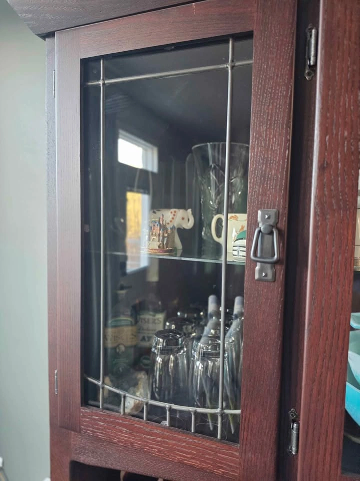 Dark Wood China Cabinet Hutch - photo 4