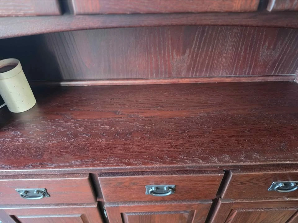 Dark Wood China Cabinet Hutch - photo 5