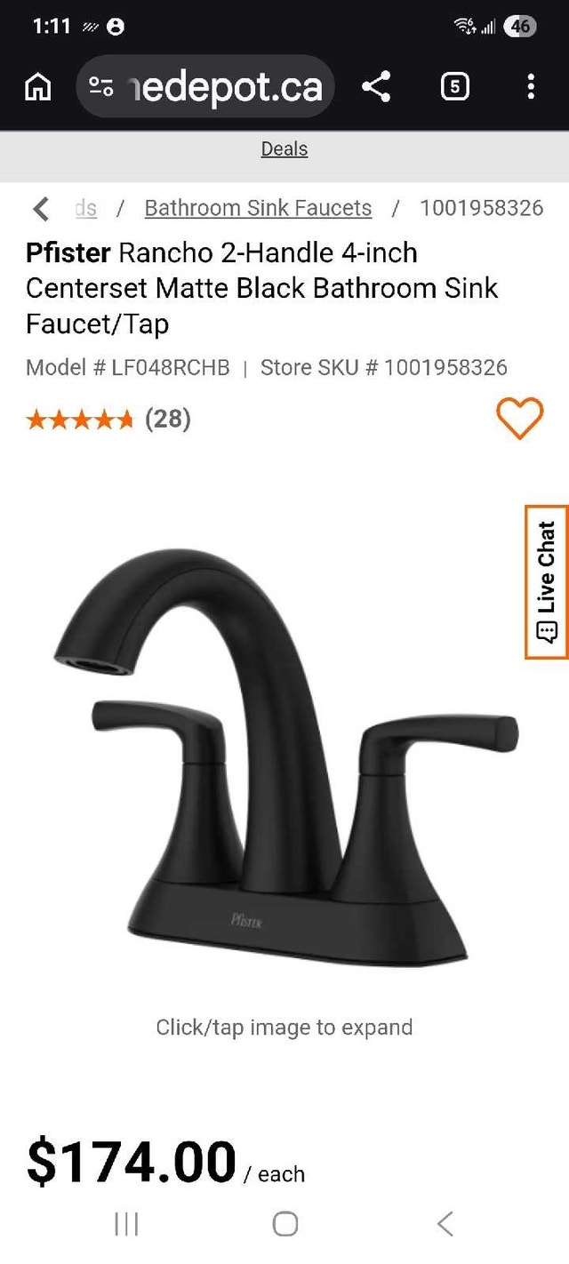 Bnib Pfister bathroom faucet