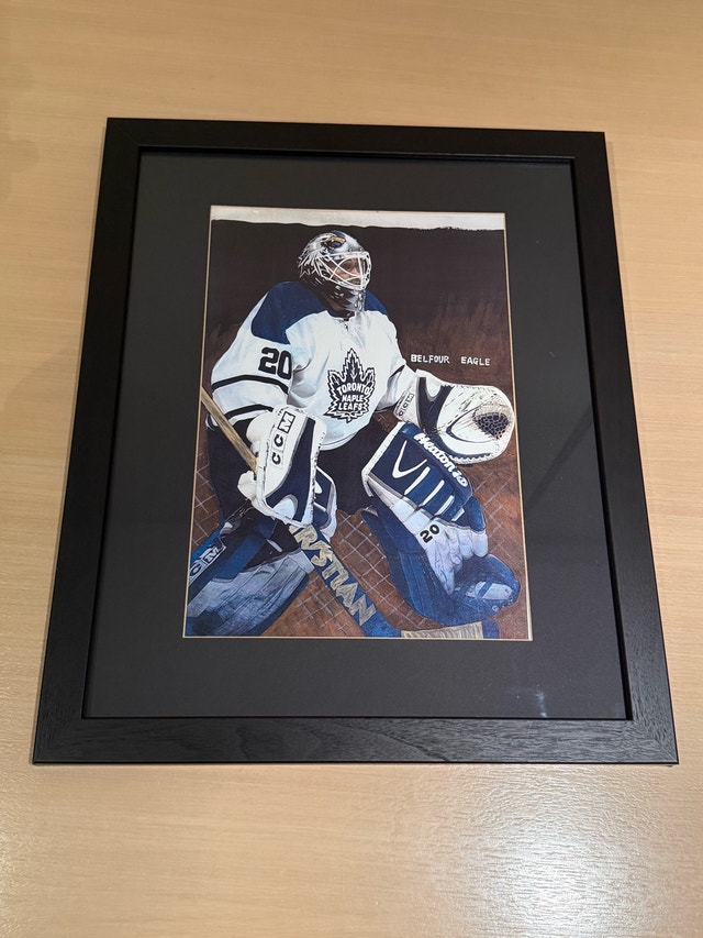 Toronto Maple Leafs Goalie Ed Belfour Framed Print