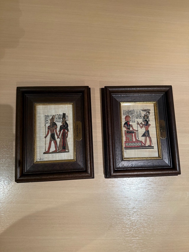 Framed Egyptian Papyrus Art