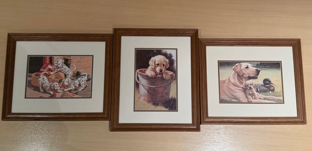 Jim Lamb Framed Puppy Prints