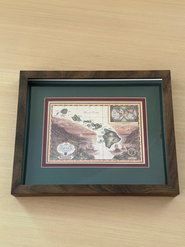 Sandwich Island Framed Map