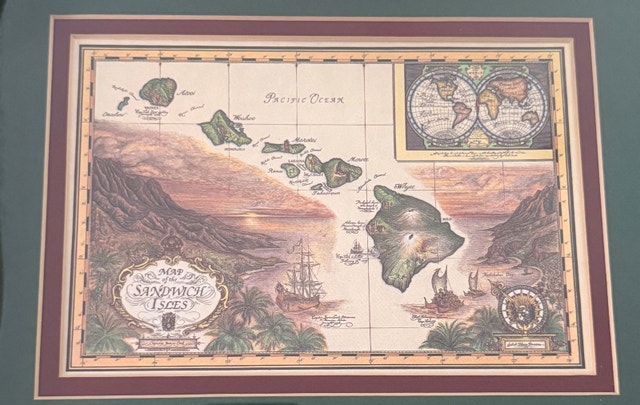 Sandwich Island Framed Map - photo 2