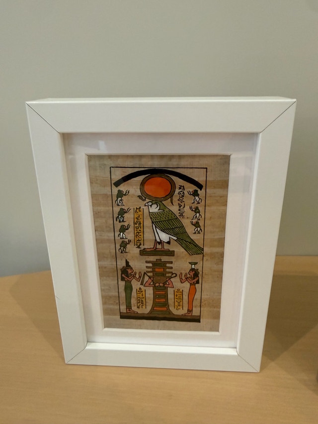Set of 3 Framed Egyptian Papyrus Art - photo 3