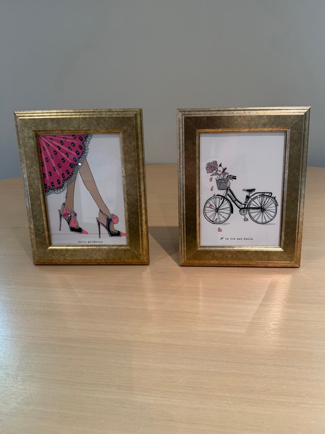 Set of 2 Gold Framed Fashion Art Prints - photo 5