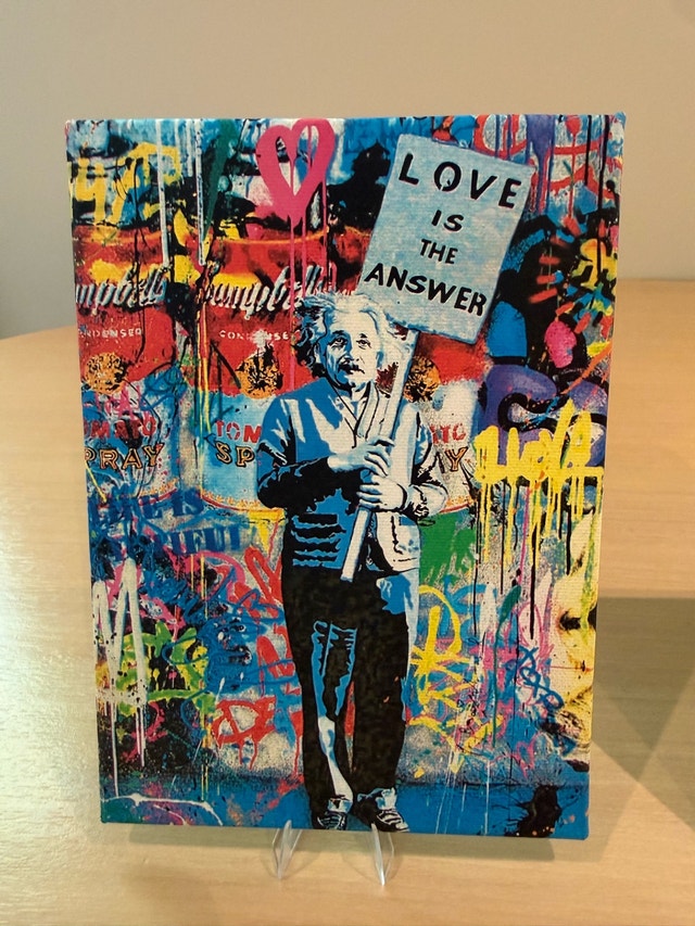 Set of 3 Pop Art Canvas Prints - Einstein, Tupac, Chaplin - photo 2