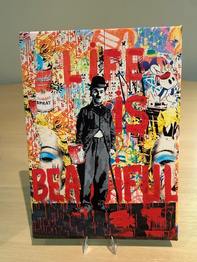 Set of 3 Pop Art Canvas Prints - Einstein, Tupac, Chaplin - photo 4