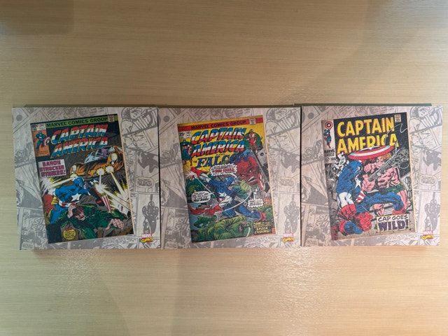 Marvel Captain America Comic Cover Canvas Art Set