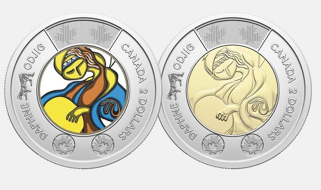2025 Canada $2 Coloured & Uncoloured Daphne Odjig Set