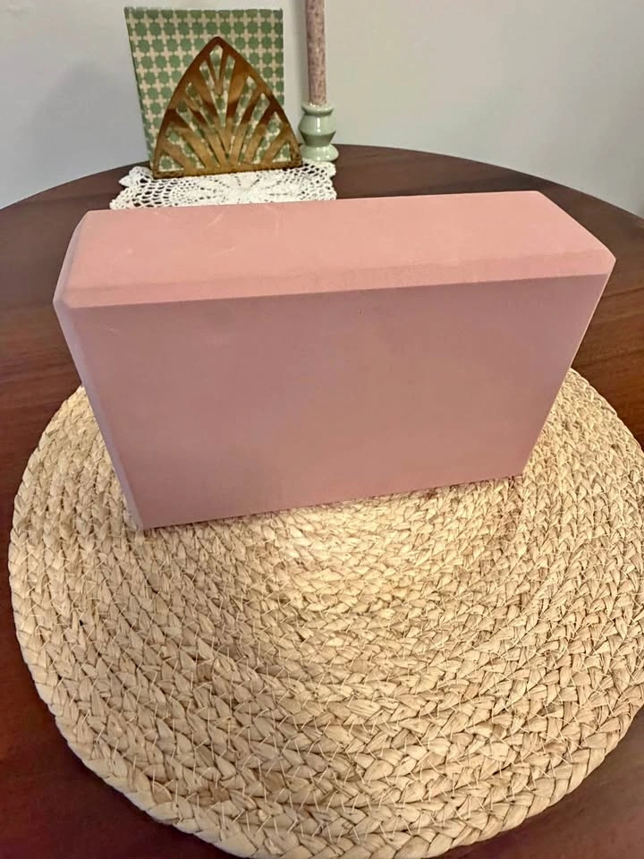 Pink yoga block