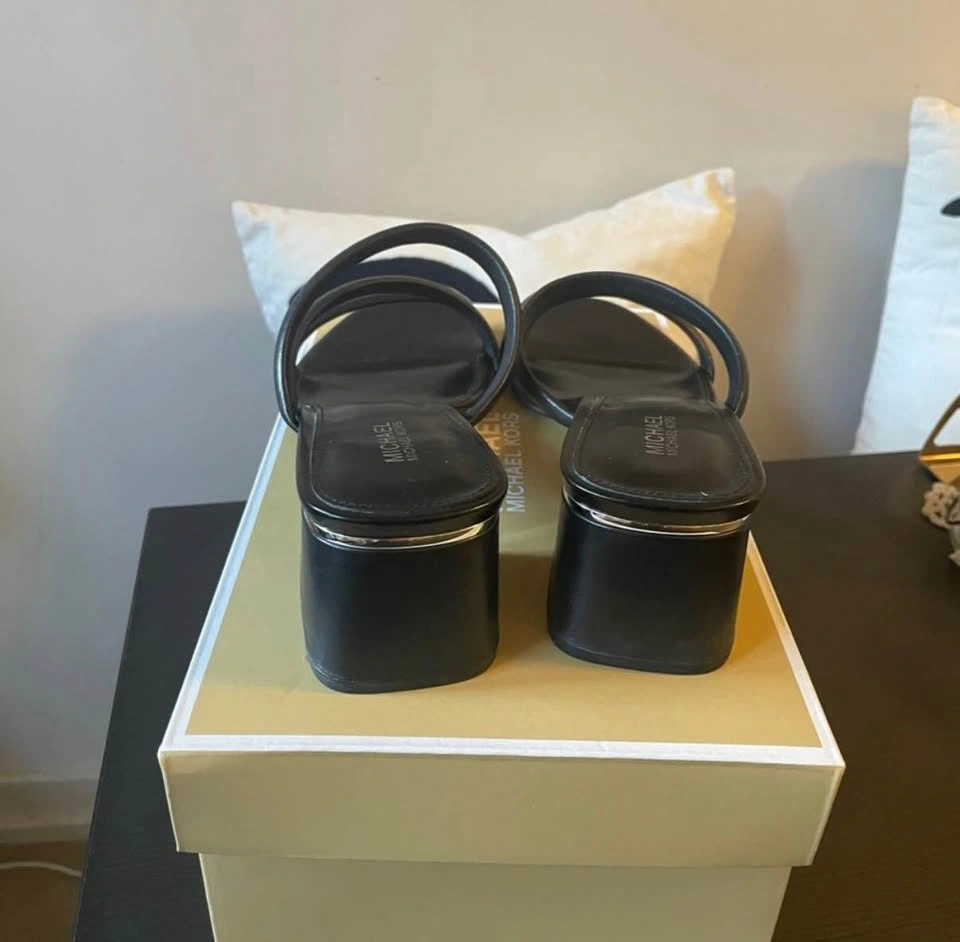 Michael Kors Black Strappy Open-Toe Mule Sandals US 8 - photo 2