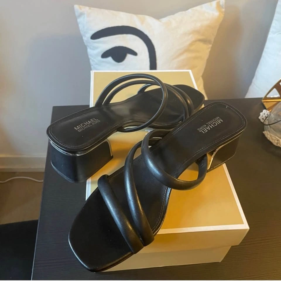 Michael Kors Black Strappy Open-Toe Mule Sandals US 8 - photo 3