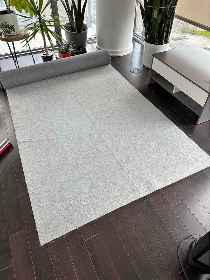 5'x 8' Dual Layer Felt + Rubber Rug Pad Grip Cushion