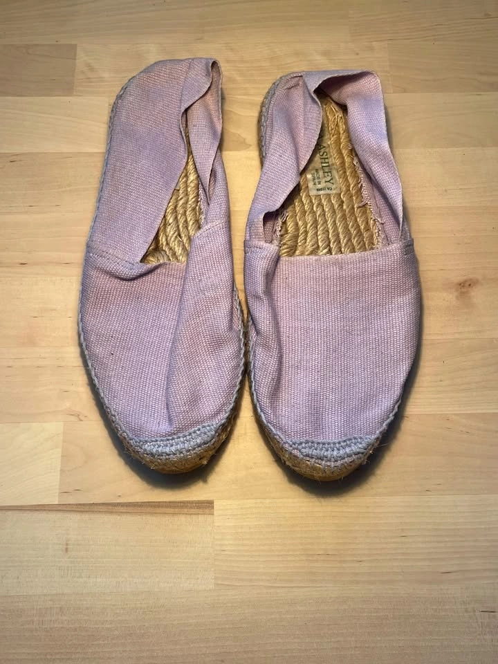 Laura Ashley Lilac Canvas Flat Espadrilles - US 7