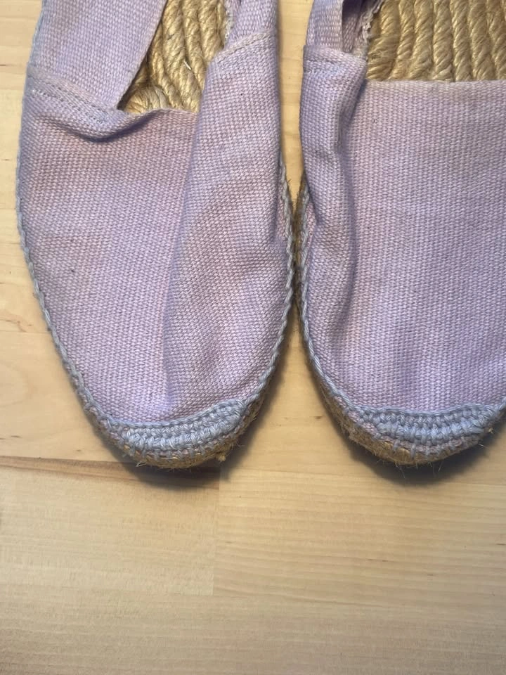 Laura Ashley Lilac Canvas Flat Espadrilles - US 7 - photo 2
