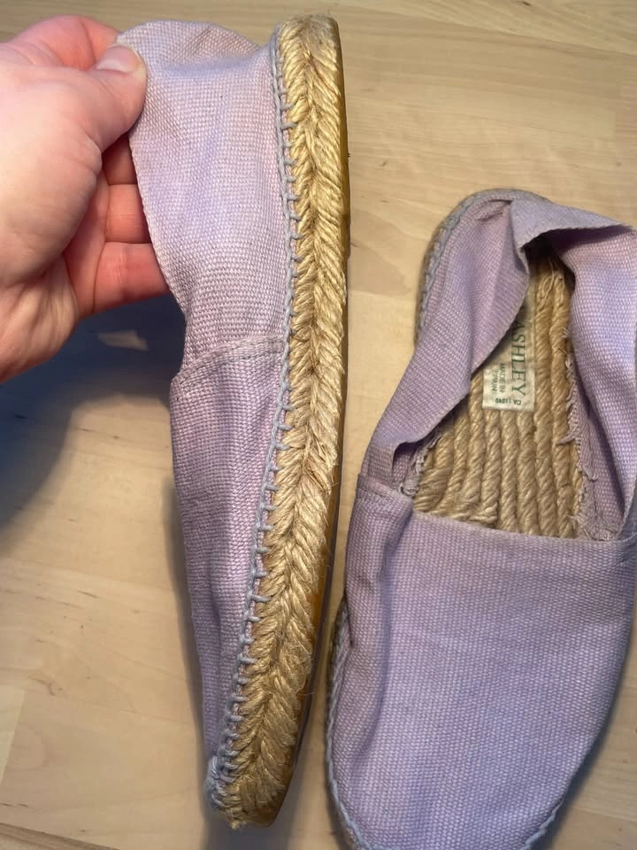 Laura Ashley Lilac Canvas Flat Espadrilles - US 7 - photo 3
