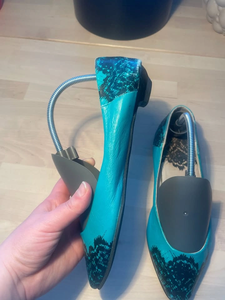 US 6, Corsocomo All leather Green teal slip-on shoes - photo 2