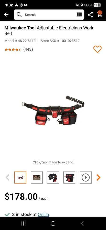 Milwaukee Tool Belt No Suspenders - photo 3