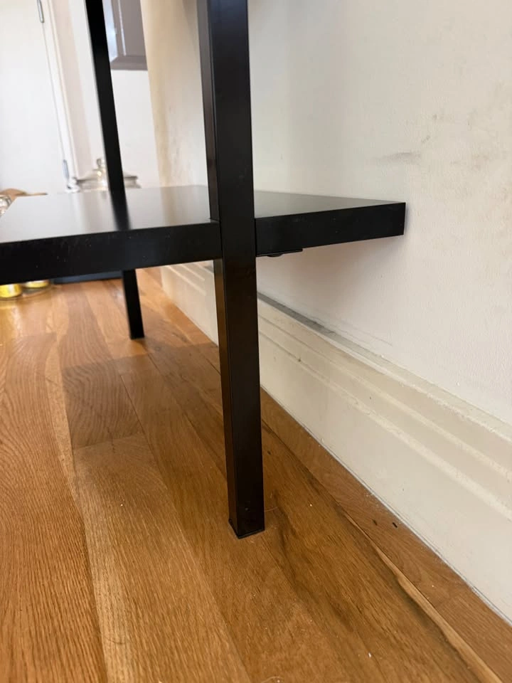 Nathan James Theo 5-Shelf Ladder Bookcase - Black Wood & Metal - photo 2