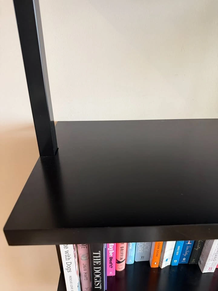 Nathan James Theo 5-Shelf Ladder Bookcase - Black Wood & Metal - photo 3