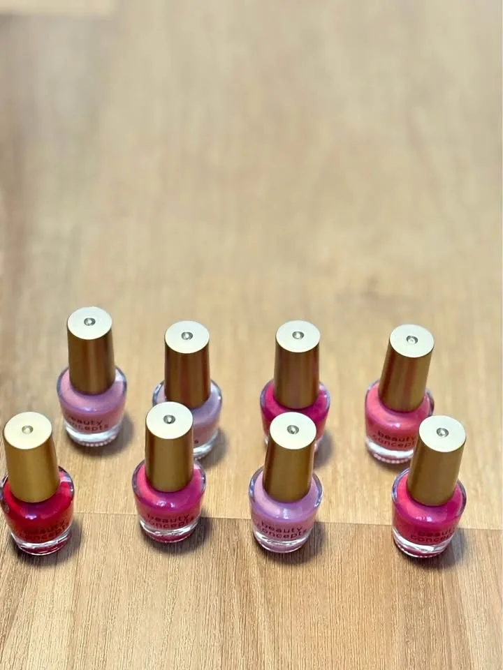 8 Beauty Concept pink purple nail polishes