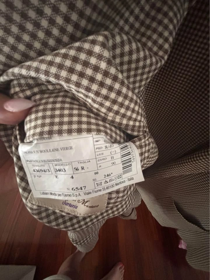 Luigi Bianchi Mantova 56R Brown Gingham Blazer - photo 3