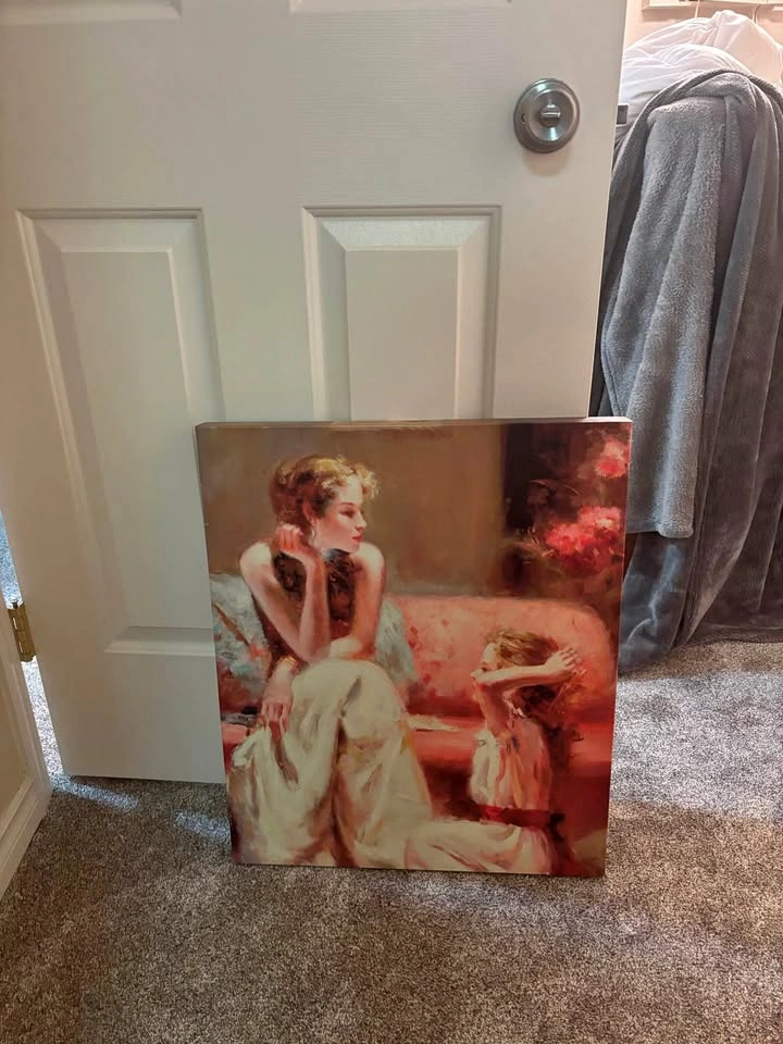 Beautiful Canvas Art - Two Women Impressionistic Style