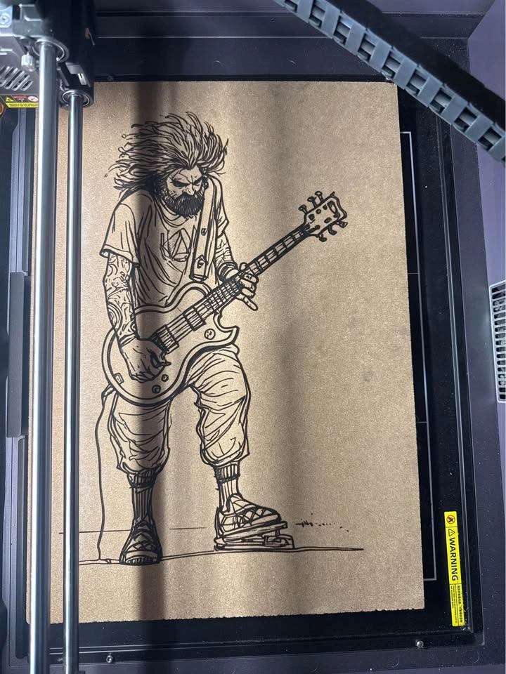 Laser Engraved Musician Wood Art - photo 2
