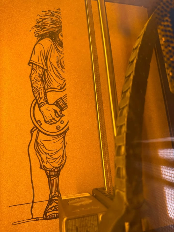 Laser Engraved Musician Wood Art - photo 4