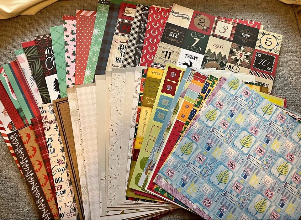Christmas Theme Scrapbooking Paper 12x12