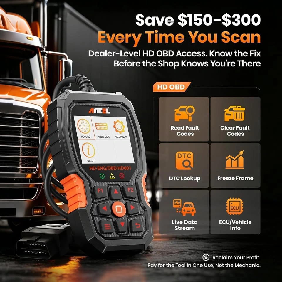 ANCEL HD601 Heavy Duty Truck Scanner - photo 4