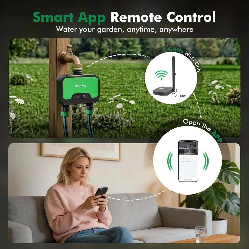 RESTMO Smart WiFi Garden Hose Water Timer - Cash Only - photo 2