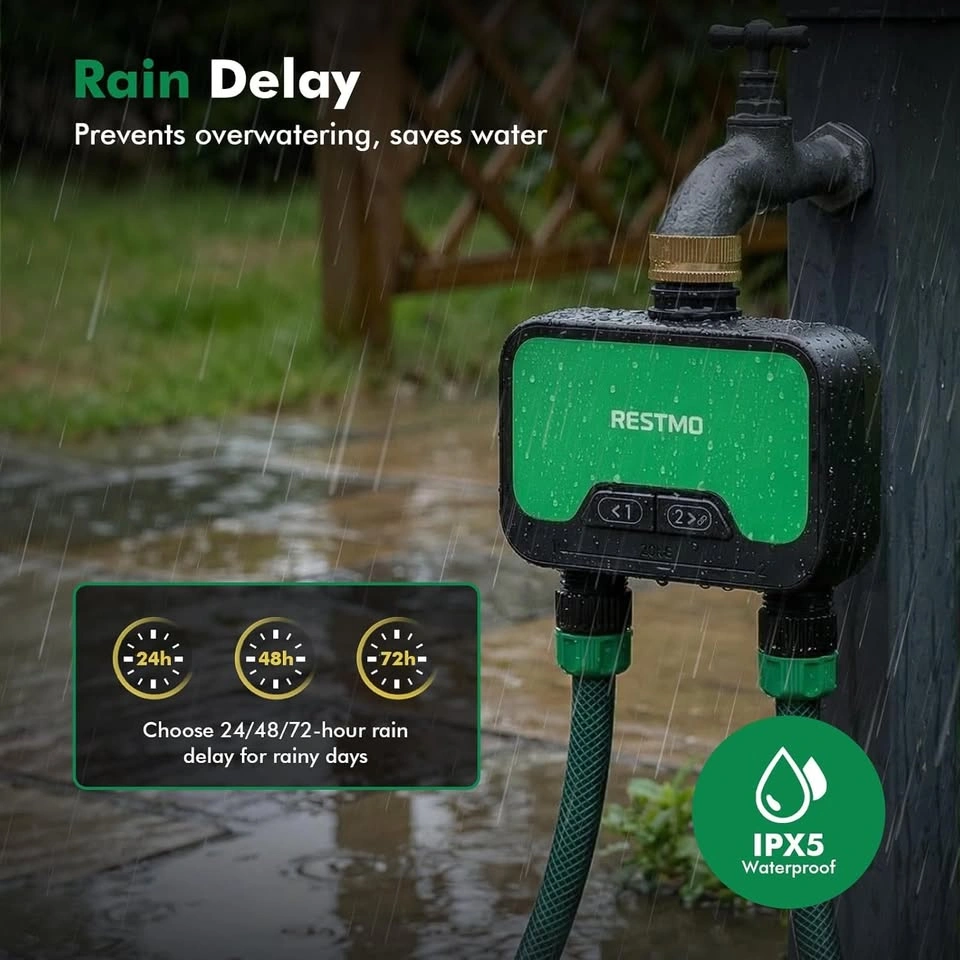 RESTMO Smart WiFi Garden Hose Water Timer - Cash Only - photo 5