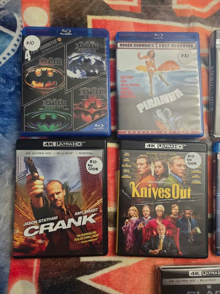Blu-ray & 4k Movies (Various Feature Sets) - $10 Each - photo 3