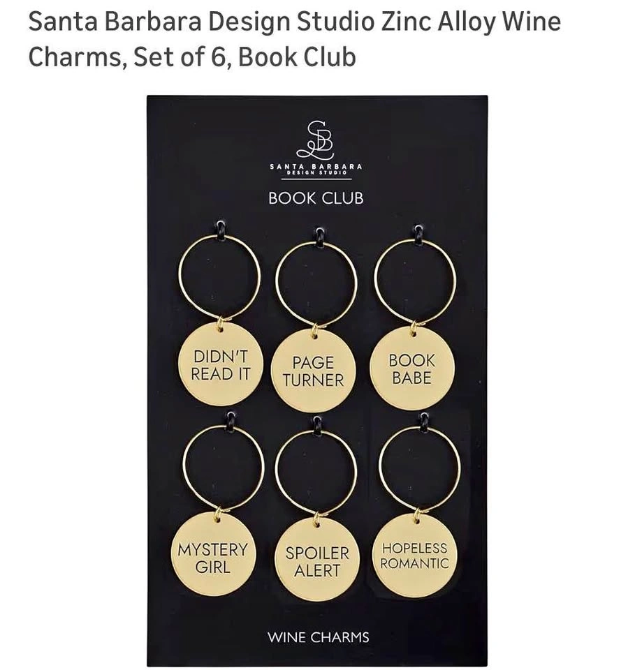 New Book Club Wine Charms