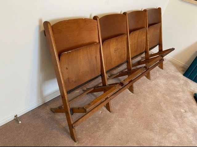 Vintage Wooden Stadium Seats - Globe Furniture Co.