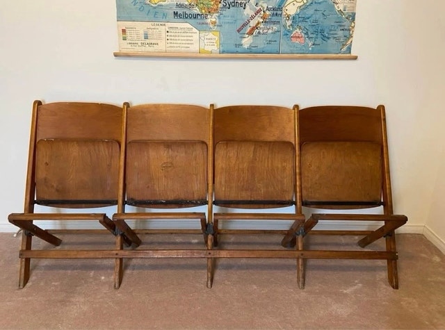 Vintage Wooden Stadium Seats - Globe Furniture Co. - photo 3
