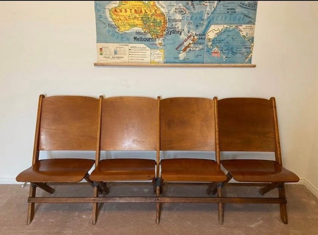 Vintage Wooden Stadium Seats - Globe Furniture Co. - photo 4
