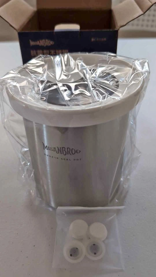 Stainless Steel Coffee Bean Storage Tank - 900ml
