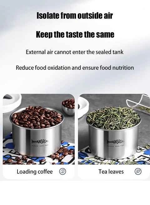 Stainless Steel Coffee Bean Storage Tank - 900ml - photo 4