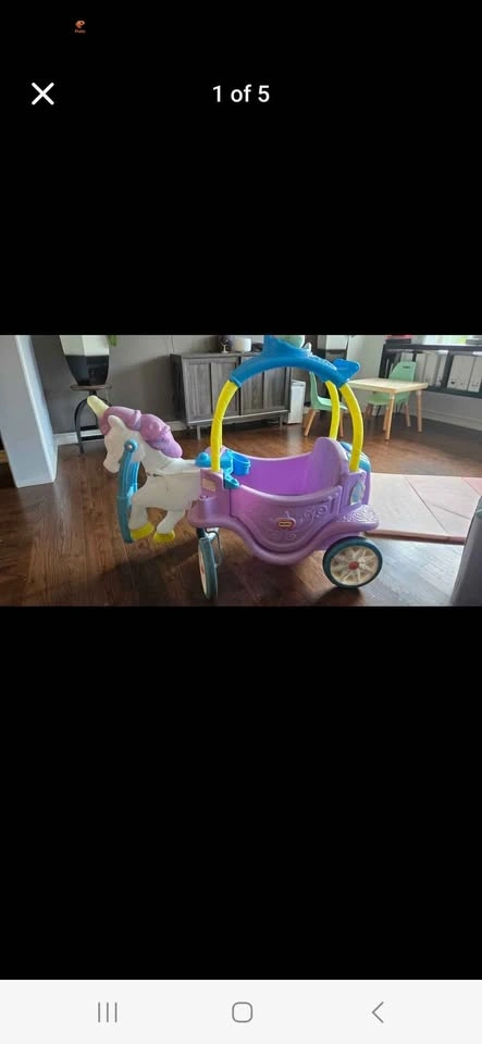 Little Tikes Princess Unicorn Carriage Ride-On Toy