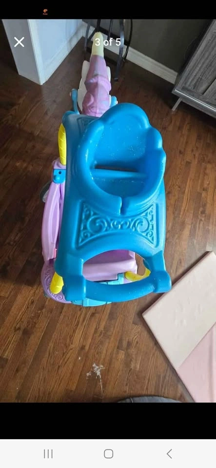 Little Tikes Princess Unicorn Carriage Ride-On Toy - photo 3