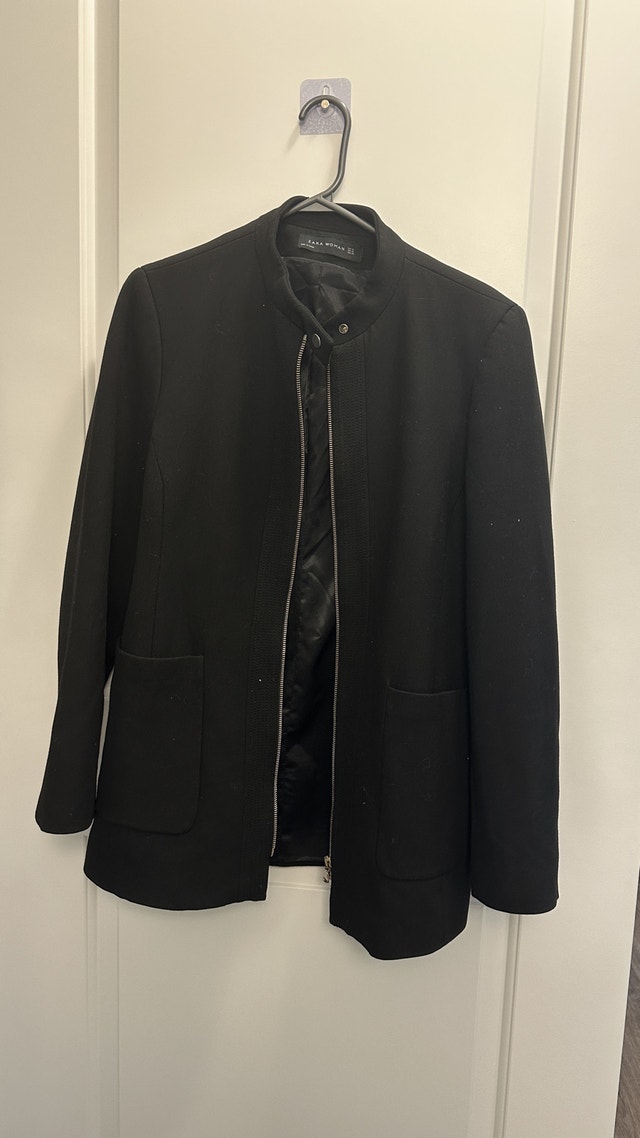 Zara Black Lightweight Shirt Jacket