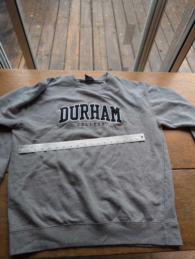 Comfort Fleece Durham College Grey Sweater - Large