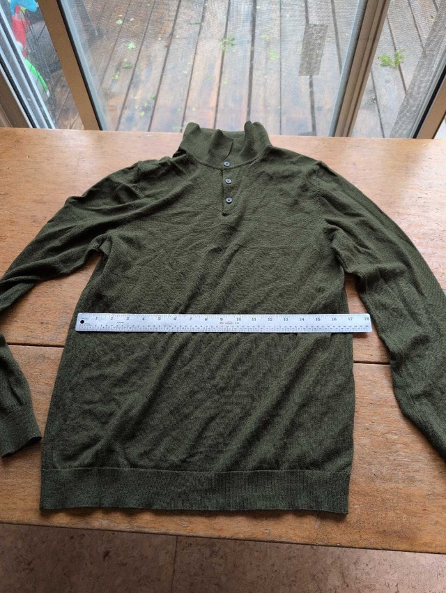 Frank and Oak Sweater Green Mens Small