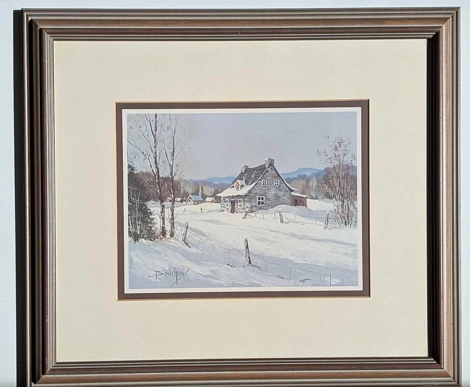 Laurentian Winter Art Print by Pierre Boucher w/ Koyman Gallerie